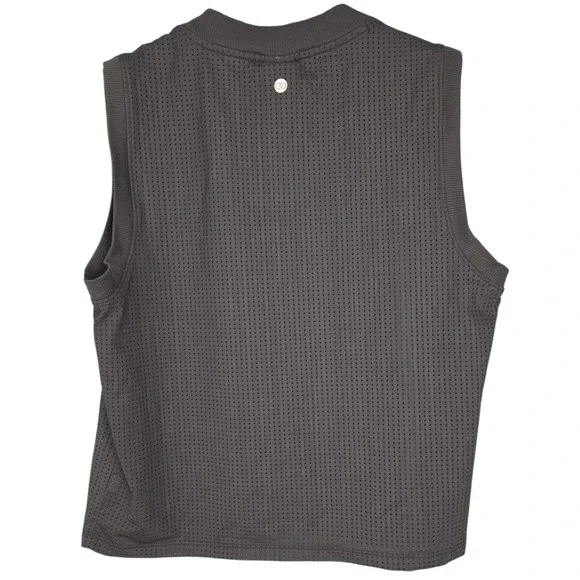 CALIA Womens Open Mesh Mock Neck Tank Top Black Workout Athletic Small Gym New - Picture 8 of 13